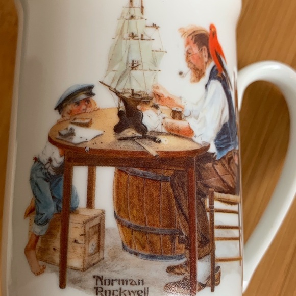 Vintage Norman Rockwell White and Brown Dining Mug - Picture 5 of 6